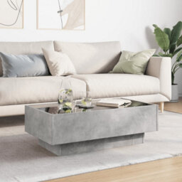Berkfield Coffee Table With Led Concrete Grey 90X50X30 Cm Engineered Wood - thumbnail 4