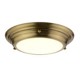 Luminosa Lighting Elstead Welland 1 Light Mini Led Flush Light - Aged Brass - thumbnail 1