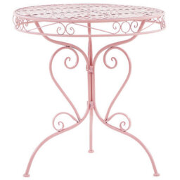 Beliani Bistro Set Folding Albinia Metal Pink - thumbnail 4