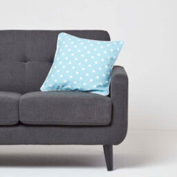 Homescapes Cotton Blue Stars Cushion Cover, 45 X 45 Cm - thumbnail 2
