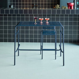 Sweeek - 4-Seater Metal Garden Bar Table Marine Blue 120X70X95 Cm - Amelia 120Cm - thumbnail 5