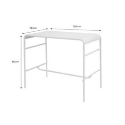 Sweeek - 4-Seater Metal Garden Bar Table Marine Blue 120X70X95 Cm - Amelia 120Cm - thumbnail 4