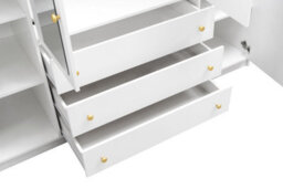 Arte Elegant White Matt Siena D4 Wardrobe 196Cm - Spacious Storage With Mirrored Charm - thumbnail 3