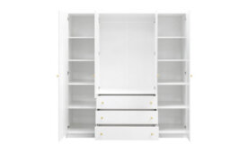 Arte Elegant White Matt Siena D4 Wardrobe 196Cm - Spacious Storage With Mirrored Charm - thumbnail 2