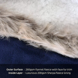Snug Rug Eskimo - Navy Blue Wearable Blanket Oversized Hoodie Blankets For Adults Hooded - thumbnail 8