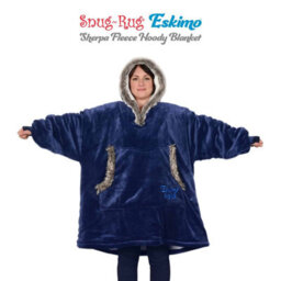 Snug Rug Eskimo - Navy Blue Wearable Blanket Oversized Hoodie Blankets For Adults Hooded - thumbnail 6