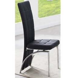 Furniture In Fashion Hartley Black Glass Bistro Dining Table 4 Ravenna Black Chairs - thumbnail 4