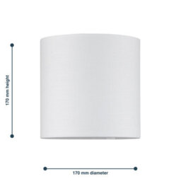 First Choice Lighting Ivory Textured Cotton 17Cm Table Lamp Shade - thumbnail 5