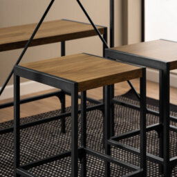 Furniture To Go Bahamas Bar Table Set And Black And Oak - thumbnail 6