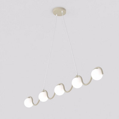 Emibig Lighting Emibig Sinus Pendant Lamp 5 X G9 Beige - image 1