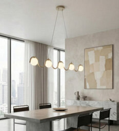 Emibig Lighting Emibig Sinus Pendant Lamp 5 X G9 Beige - thumbnail 5