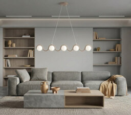 Emibig Lighting Emibig Sinus Pendant Lamp 5 X G9 Beige - thumbnail 6