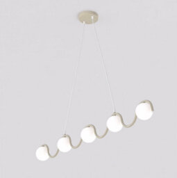 Emibig Lighting Emibig Sinus Pendant Lamp 5 X G9 Beige - thumbnail 1