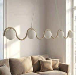 Emibig Lighting Emibig Sinus Pendant Lamp 5 X G9 Beige - thumbnail 4