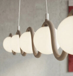 Emibig Lighting Emibig Sinus Pendant Lamp 5 X G9 Beige - thumbnail 7