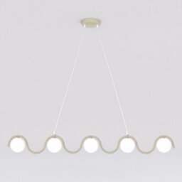 Emibig Lighting Emibig Sinus Pendant Lamp 5 X G9 Beige - thumbnail 2