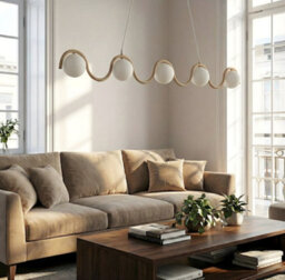 Emibig Lighting Emibig Sinus Pendant Lamp 5 X G9 Beige - thumbnail 3