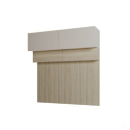 Arte Charlie Ch-15 Hanging Cabinet 175 Cm In Cashmere - Wall-Mounted Storage With Closed Compartments - thumbnail 1