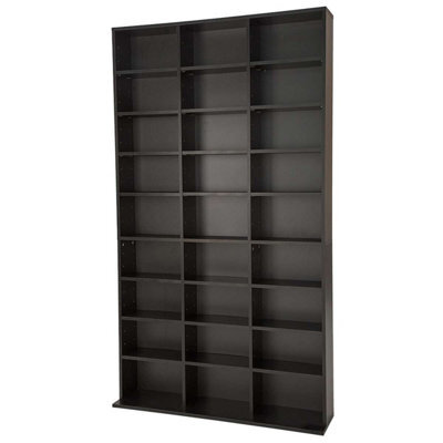 Tectake Cd Shelf Unit Christel - 27 Compartments For Up To 1080 Cds - Black - image 1
