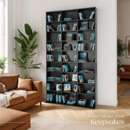 Tectake Cd Shelf Unit Christel - 27 Compartments For Up To 1080 Cds  - Black - thumbnail 7