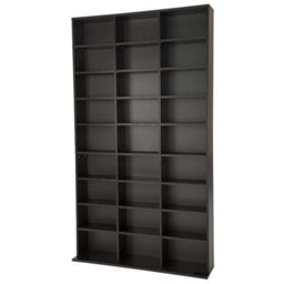 Tectake Cd Shelf Unit Christel - 27 Compartments For Up To 1080 Cds  - Black - thumbnail 1