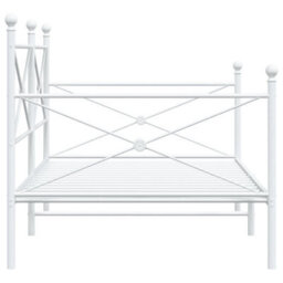 Berkfield Day Bed Without Mattress White 100X200 Cm Steel - thumbnail 6