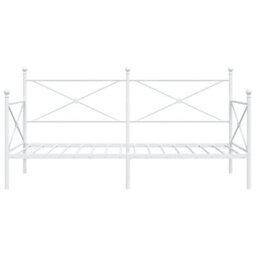Berkfield Day Bed Without Mattress White 100X200 Cm Steel - thumbnail 5
