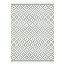 Outdoor Rug, Stain Resistant Geometric Rug, 4mm Thick Grey Outdoor Rug, Flatweave Rug, Modern Outdoor Rug-66 X 240Cm (Runner) - thumbnail 2