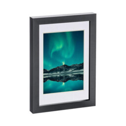 "Nicola Spring Photo Frame With 4"" X 6"" Mount - A5 (6"" X 8"") - Black/white" - thumbnail 1