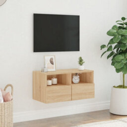 Walplus Tv Wall Cabinet Sonoma Oak 60X30X30 Cm Engineered Wood - thumbnail 3
