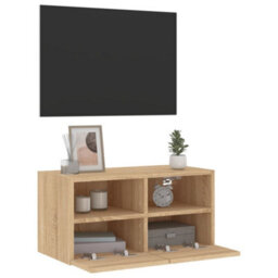 Walplus Tv Wall Cabinet Sonoma Oak 60X30X30 Cm Engineered Wood - thumbnail 6
