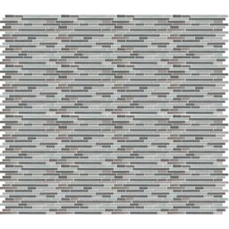GoodHome Foxe Grey Muretto Polished Gloss Flat Glass Mosaic Tile Sheet, (L)300mm (W)300mm - thumbnail 5
