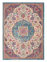 Ivory Multi Floral Persian Traditional Luxurious Rug For Living Room Bedroom And Dining Room-201Cm X 290Cm - thumbnail 9