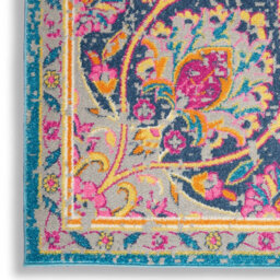 Ivory Multi Floral Persian Traditional Luxurious Rug For Living Room Bedroom And Dining Room-201Cm X 290Cm - thumbnail 8
