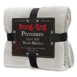 Snug Rug Snug-Rug Premium Blanket Luxury Sherpa Fleece Sofa Tv Throw Large Blankets 150X200Cm - Pebble Grey - thumbnail 8