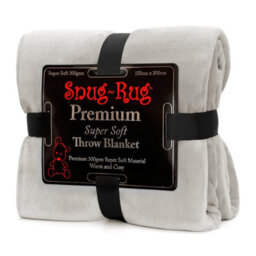 Snug Rug Snug-Rug Premium Blanket Luxury Sherpa Fleece Sofa Tv Throw Large Blankets 150X200Cm - Pebble Grey - thumbnail 3