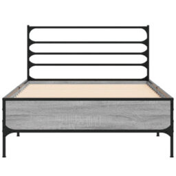 Berkfield Bed Frame Without Mattress Grey Sonoma 100X200 Cm - thumbnail 4