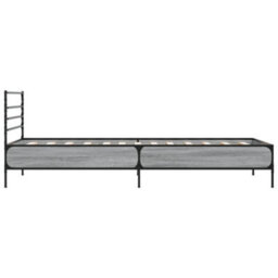 Berkfield Bed Frame Without Mattress Grey Sonoma 100X200 Cm - thumbnail 5