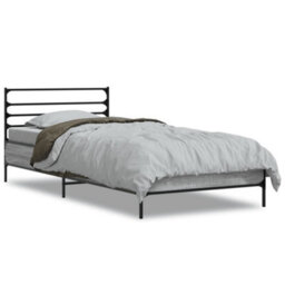 Berkfield Bed Frame Without Mattress Grey Sonoma 100X200 Cm - thumbnail 2
