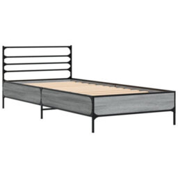 Berkfield Bed Frame Without Mattress Grey Sonoma 100X200 Cm - thumbnail 3