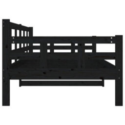 Berkfield Day Bed Black Solid Wood Pine 90X200 Cm - thumbnail 9