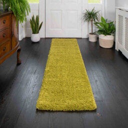 Loomed Soft Value Fern Green Shaggy Runner Rug 60X230Cm - thumbnail 1