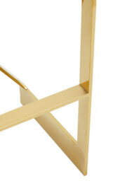 Premier Housewares Interiors By Premier Black Velvet Bar Stool, Gold Finish Frame Bar Chair With Footrest, Modern Design Home Stool For Living Area - thumbnail 6