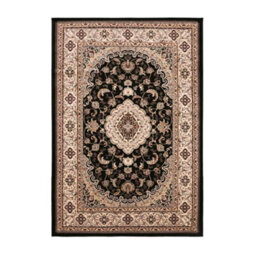 Melrose Classic Traditional Black Vintage Area Rug 120/170Cm - thumbnail 4