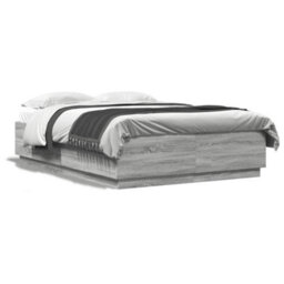 Berkfield Bed Frame Without Mattress Grey Sonoma 120X200 Cm - thumbnail 2