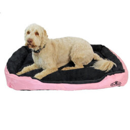 Actiaspet Faux Fur Pet Bed Pink/grey Xxl - thumbnail 2