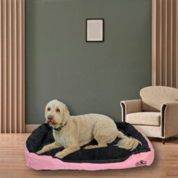 Actiaspet Faux Fur Pet Bed Pink/grey Xxl - thumbnail 3
