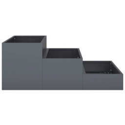 Berkfield Modern Garden Planter Anthracite 90 X 90 X 35 Cm Steel - thumbnail 7