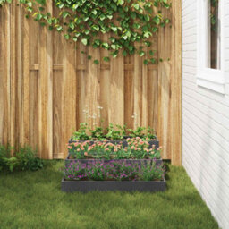 Berkfield Modern Garden Planter Anthracite 90 X 90 X 35 Cm Steel - thumbnail 4