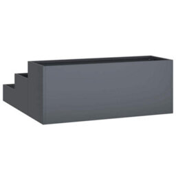 Berkfield Modern Garden Planter Anthracite 90 X 90 X 35 Cm Steel - thumbnail 5